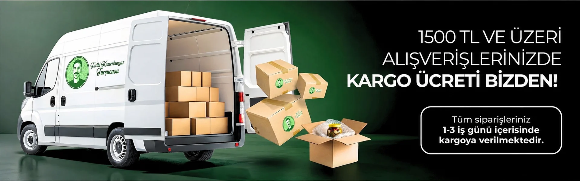 1500 TL ve üzeri alışverişlerinizde kargo ücreti bizden; siparişler 1-3 iş günü içinde kargoda